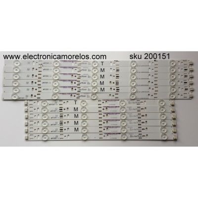 KIT DE LED´S PARA TV (12 PIEZAS) / VIZIO IC-E-VZAA42D269 / 0981-0102 / 0981-0102-21 / PANEL'S T420HVN06.0 / T420HVN06.2 / MODELOS E420I-B0 / E420I-B0 LAQAPTAQ